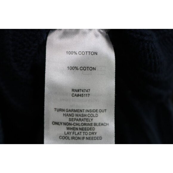 Natural Relections Blue Distressed Cable Knit Sweater-Size XL - Picture 6 of 9